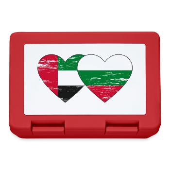Émirats arabes unis Bulgarie Drapeau Coeur - Boîte à goûter - rouge - Devant