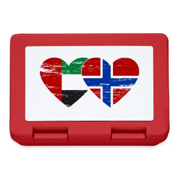 United Arab Emirates Norway Flag - Lunchbox - red - Front