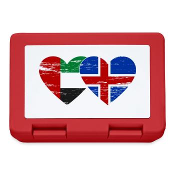 Vereinigte Arabische Emirate Island Flagge Herz - Brotdose - Rot - Vorne