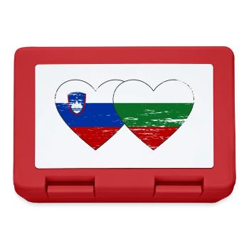 Slowenien Bulgarien Flagge Herz used - Brotdose - Rot - Vorne