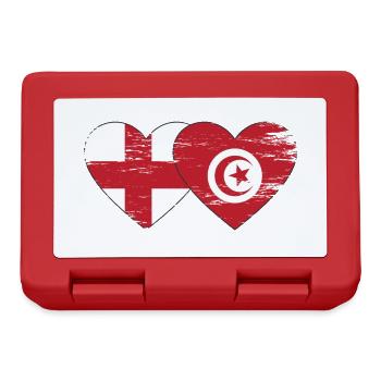 England Tunisia Flag Heart Used - Lunchbox - red - Front
