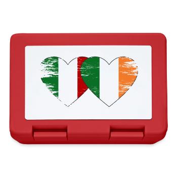 Italy Ireland Flag Heart Used - Lunchbox - red - Front