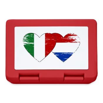 Italy Holland flag heart used - Lunchbox - red - Front