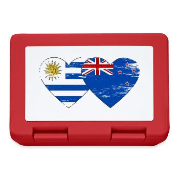 Uruguay Nouvelle-Zélande drapeau coeur utilisé - Boîte à goûter - rouge - Devant