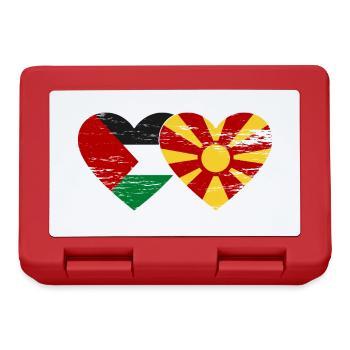 Drapeau de la Palestine et de la Macédoine utilisé - Boîte à goûter - rouge - Devant