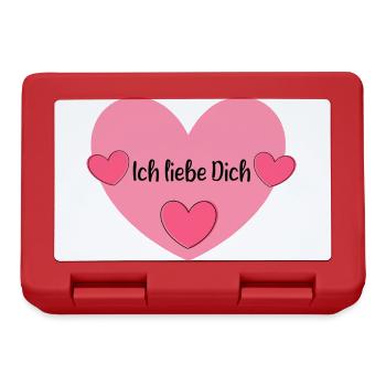 Valentinstag, Valentinstag, Valentinstag - Brotdose - Rot - Vorne