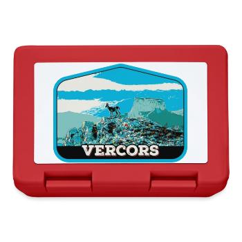 Chamois and Vercors Landscape: Alpine Nature - Lunchbox - red - Front