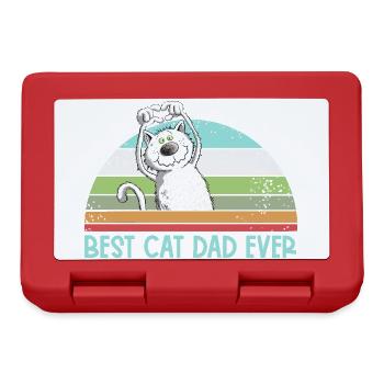 Best Cat Dad Cats Dad Vintage Cat Lover - Lunchbox - red - Front