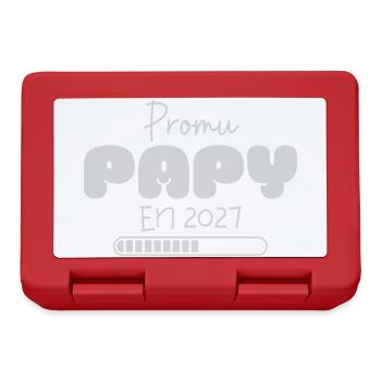 Promu Papy en 2027 cadeau futur Grand-Père humour - Boîte à goûter - rouge - Devant