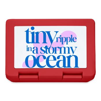 Tiny ripple in a stormy ocean (rosè background) - Lunchbox - red - Front