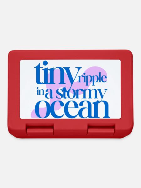Tiny ripple in a stormy ocean (rosè background) - Lunchbox - red