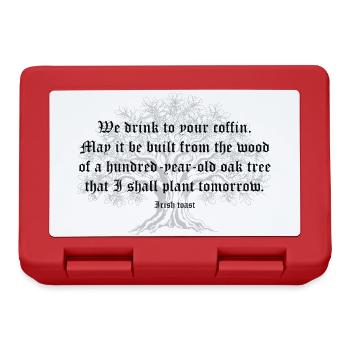 Gotischer Baum der alten Schrift - Brotdose - Rot - Vorne