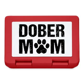 Dober Mom Dobermann Hunde - Brotdose - Rot - Vorne