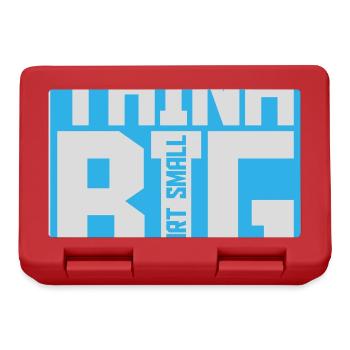 Think Big Start Small Motivation Mindset Wachstum  - Brotdose - Rot - Vorne