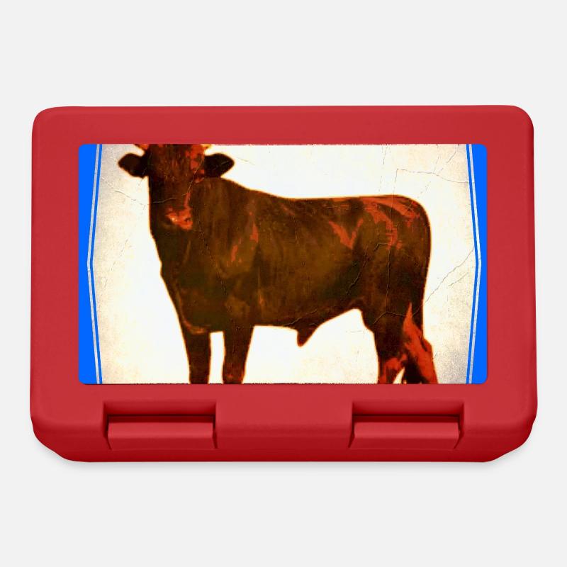 Stier - Brotdose - Rot