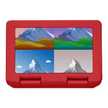 Montagnes colorées, Cervin, Suisse, Alpes, Alpes - Boîte à goûter - rouge - Devant
