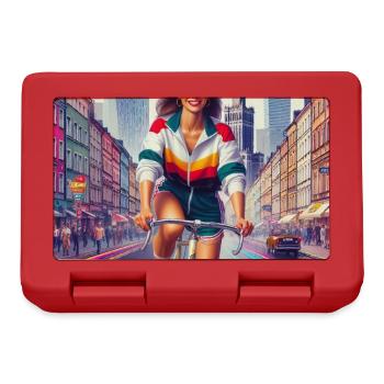 Varsovie Cyclisme Retro Girl Style iconique des années 80 - Boîte à goûter - rouge - Devant