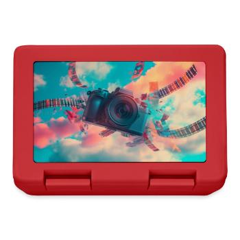 Caméra en vol avec bande de film - Boîte à goûter - rouge - Devant