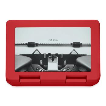 Just Write Vintage Typewriter Design - Lunchbox - red - Front