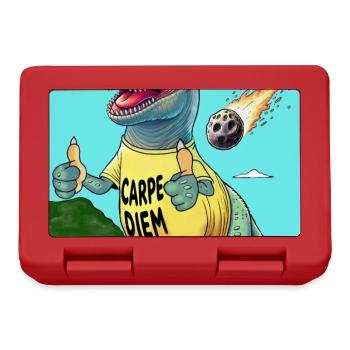 Carpe Diem Dinosaur - Lunchbox - red - Front