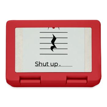 Shut up – Volume Zero Minimal Design - Lunchbox - red - Front