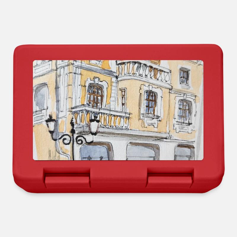 Mansion architectural drawing - Lunchbox - red
