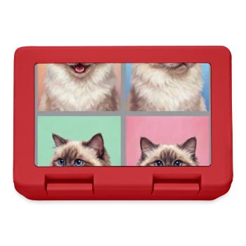 Cats Sacred Birman Cat - Lunchbox - red - Front