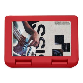 Bass Electric Bass Art - Brotdose - Rot - Vorne