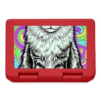 Katze - Brotdose - Rot - Vorne