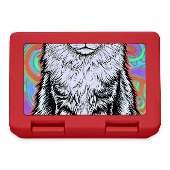 cat - Lunchbox - red - Front