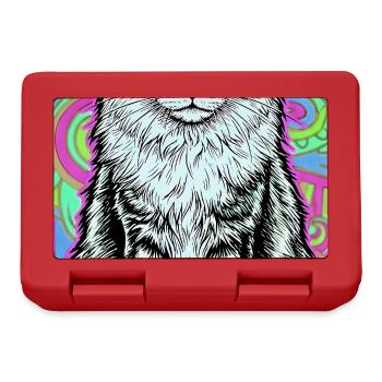 cat - Lunchbox - red - Front