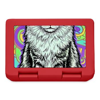 chat - Boîte à goûter - rouge - Devant