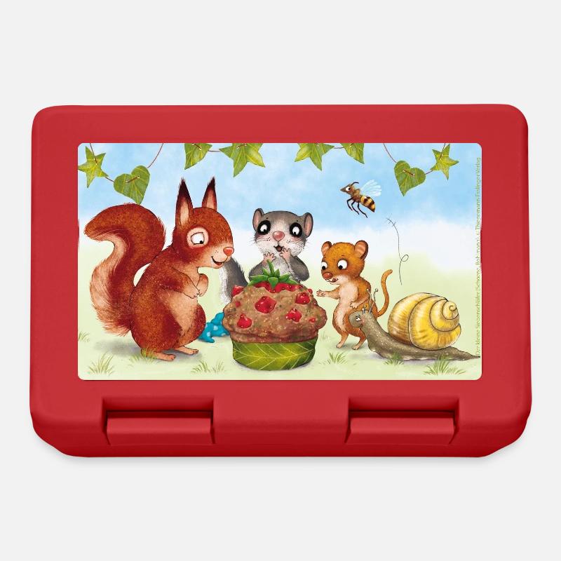 Il piccolo ghiro con gli amici - Lunch box - rosso