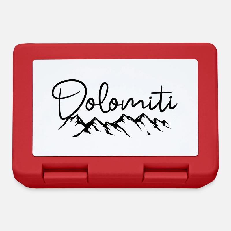 Dolomites Alpes Italie - Boîte à goûter - rouge