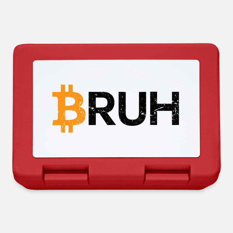 Bitcoin Bruh Kryptowährung Bitcoin - Brotdose - Rot