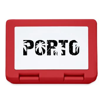 Porto Portugal Beach Palms - Lunchbox - red - Front