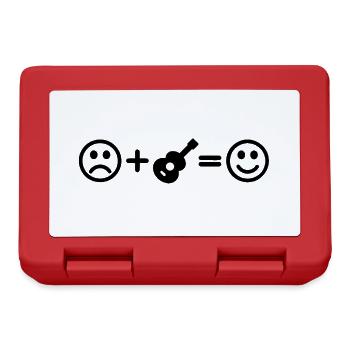 Guitar Smiley Music Guitarist - Lunchbox - red - Front