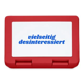 vielseitig desinteressiert - Brotdose - Rot - Vorne