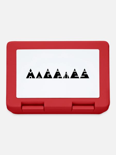 Newcastle MAGPIES Lettering - Lunchbox - red