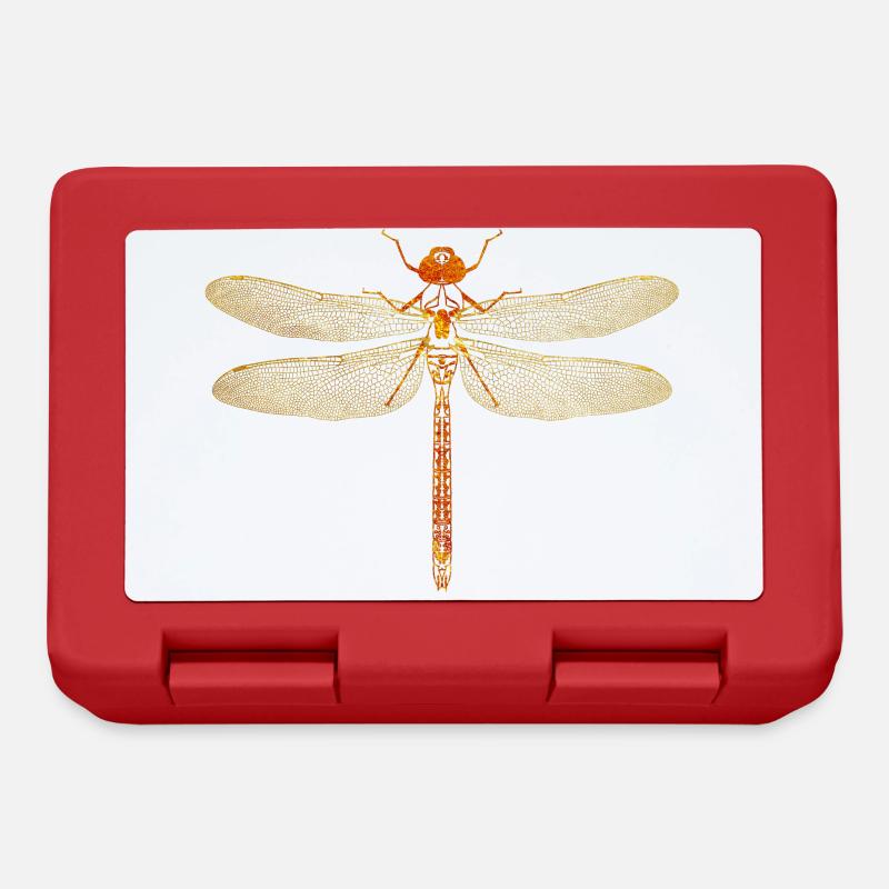 Libelle Gold - Brotdose - Rot