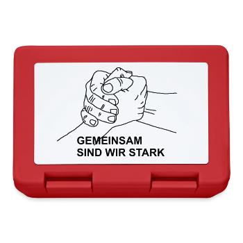 Gemeinsam sind wir stark - Brotdose - Rot - Vorne