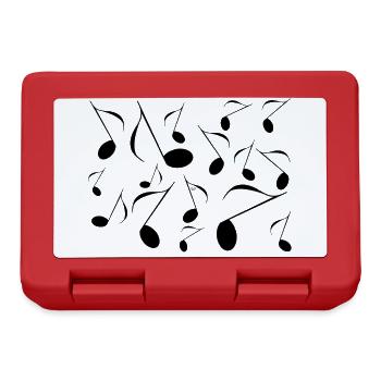 Music notes - Lunchbox - red - Front