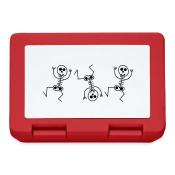 Dancing skeletons - Lunchbox - red - Front
