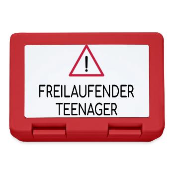 Achtung Freilaufender Teenager - Brotdose - Rot - Vorne