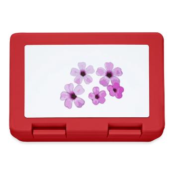 Fleurs - Boîte à goûter - rouge - Devant