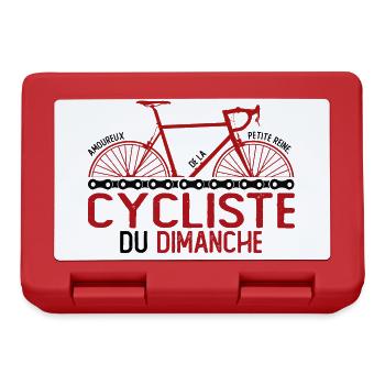 cycliste du dimanche T-shirt humour vélo - Boîte à goûter - rouge - Devant