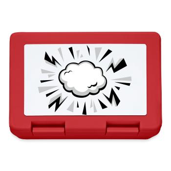 Comic Cloud with Lightning - Lunchbox - red - Front