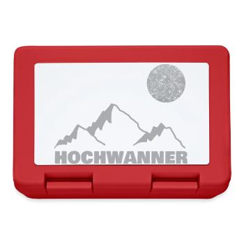 Hochwanner Bergsilhouette Mond - Brotdose - Rot - Vorne