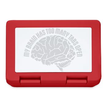 My Brain Has Too Many Tabs Open Lustig Grübeln - Lunchbox - red - Front