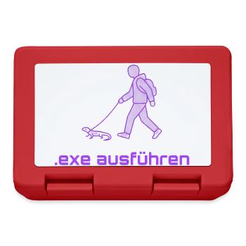 Exe Ausführen Lila - Brotdose - Rot - Vorne
